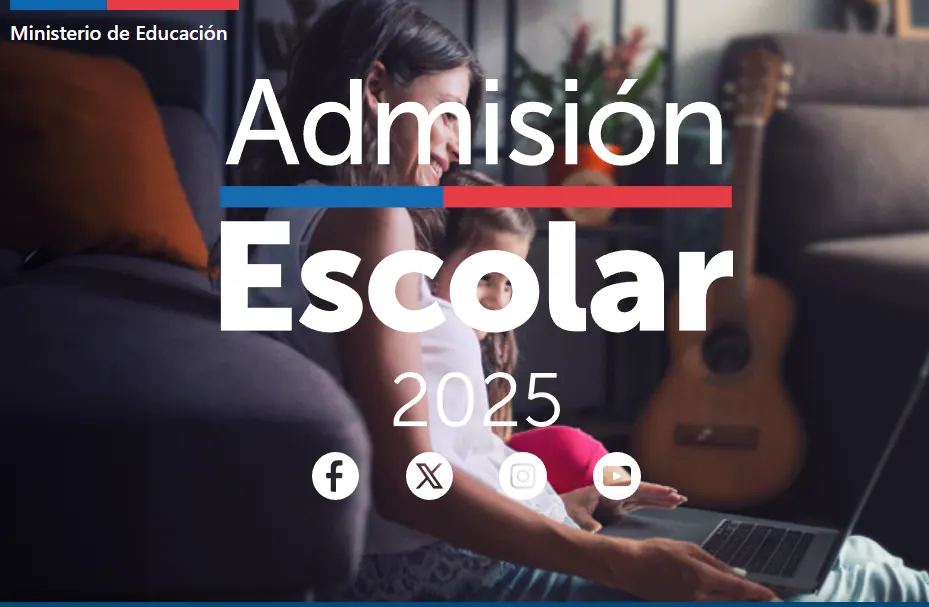 Afiche oficial del Sistema de Admisión Escolar del Ministerio de Educación